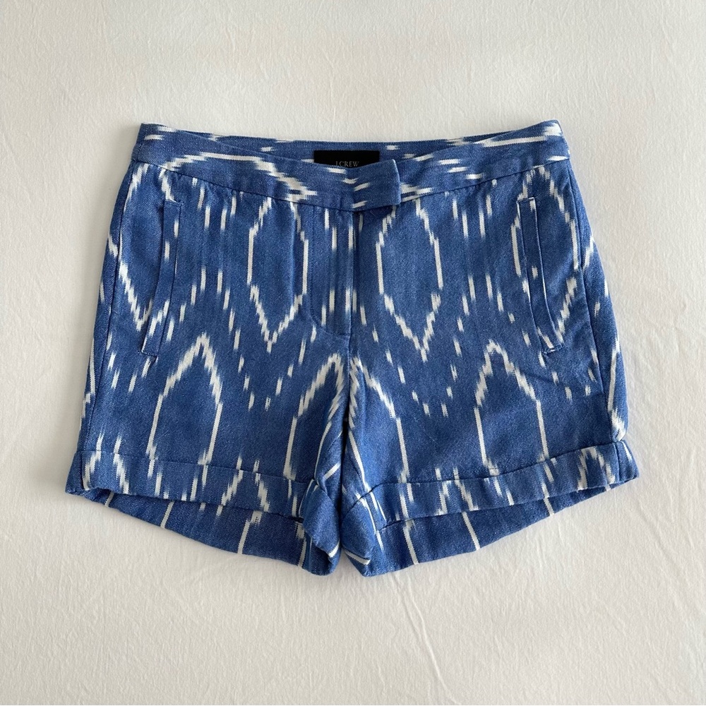 J. Crew 4” Sunfaded Ikat Shorts